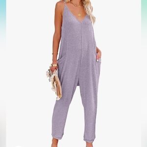 Waffle Knit fabric Jumpsuit with adjustable straps